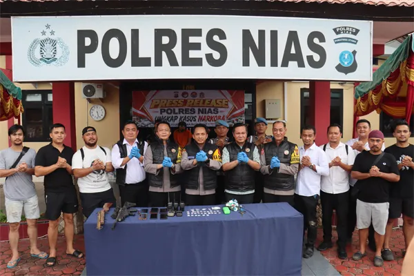 Polres Nias Ungkap Dugaan Peredaran Narkotika Di Nias Barat