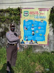 Aipda Untung Peduli Jaga Warga Dari Penyebaran Covid 19