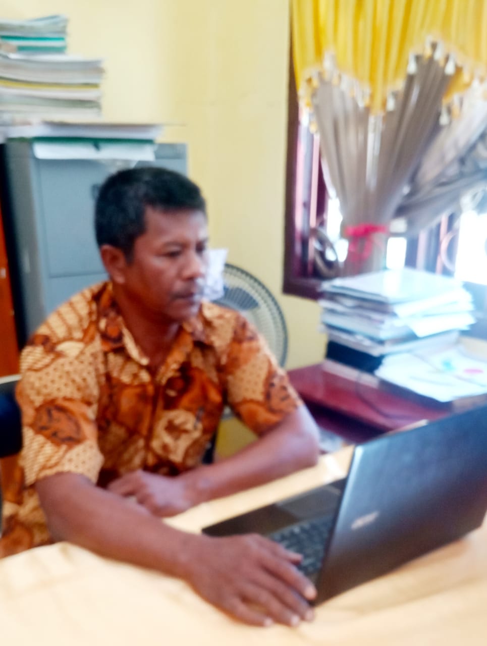 Mahfud AMa Pd, Kepala sekolah UPTD SPF SDN Gunung Lagan.beritasore/M.Zaelani Sidik