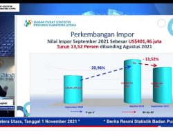Ekspor Impor  Sumut Turun