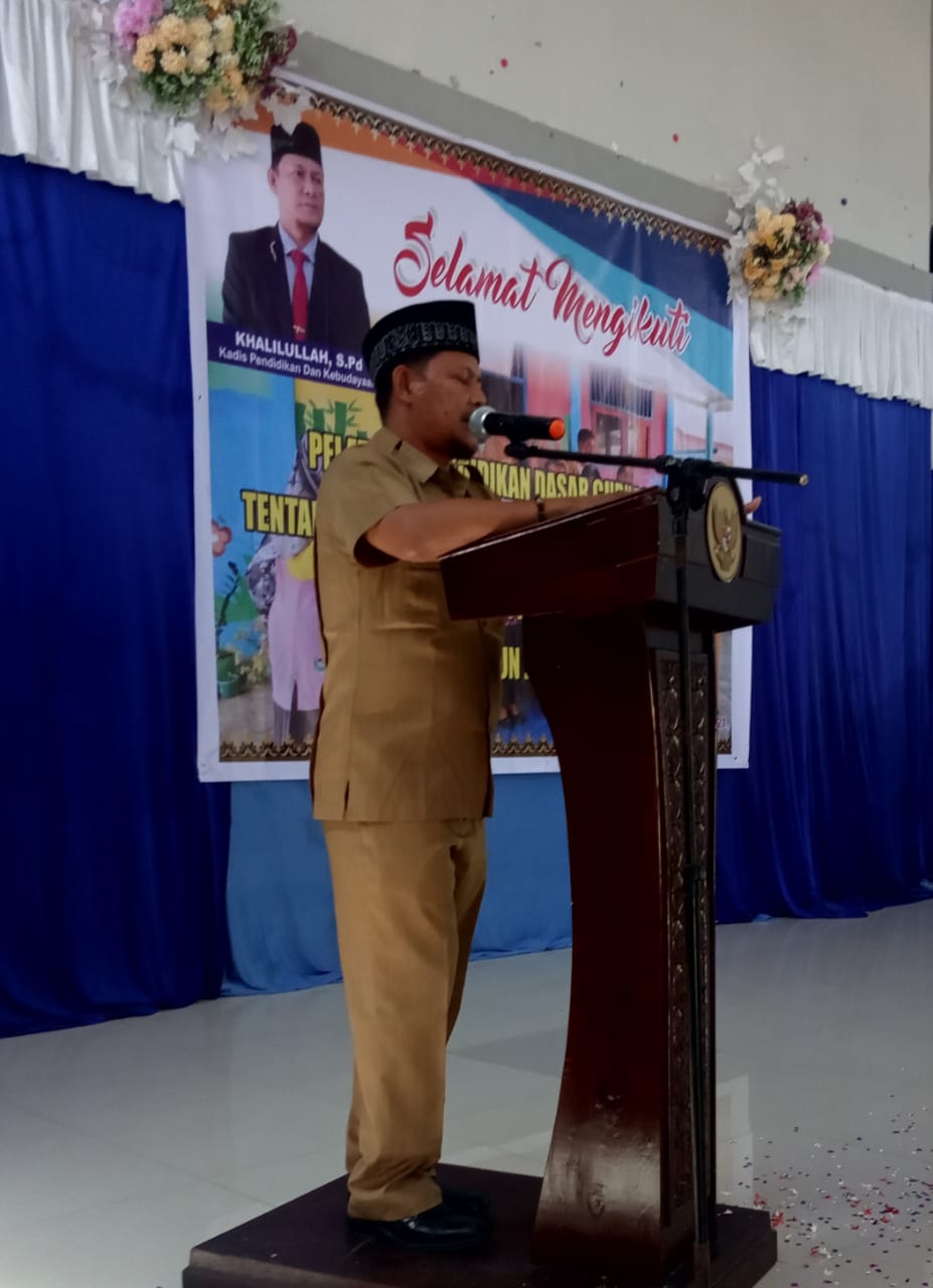 Kadis Pendidikan dan Kebudayaan kabupaten Aceh Singkil, Khalilullah,S.Pd.beritasore/M.Zaelani Sidik