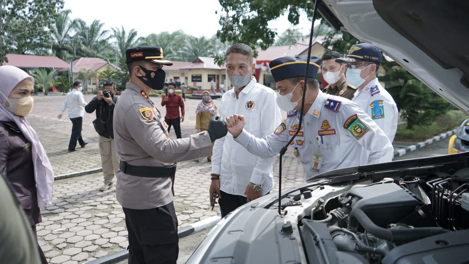 Apel Operasi Zebra Toba  2021, di Lapangan Jananuraga Polres Langkat, Stabat, Senin (15/11/2021). beritasore/ist