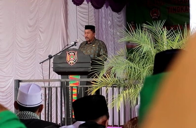 Wakil Bupati H.Said Sani menyampaikan amanahnya saat membuka acara tersebut, Selasa (16/11).beritasore/ Muhammad Iqbal