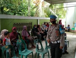 Tingkatkan Capaian Vaksinisasi,  Polsek Seruway Lakukan Monitoring