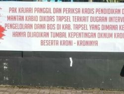 Kejari Tapsel Diminta Periksa Kadis Pendidikan