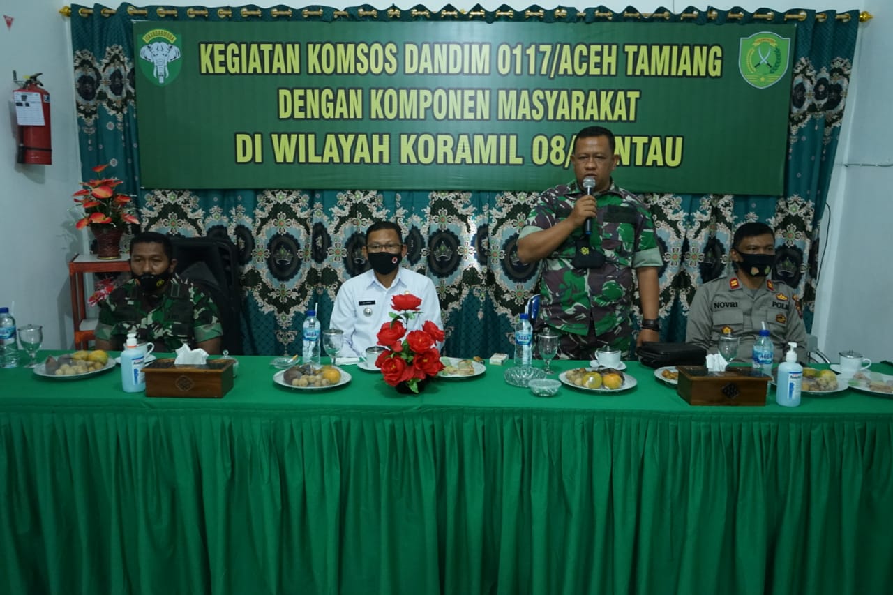 Kegiatan silaturahmi bersama Toga, Tomas dan Toda Kecamatan Rantau Kabupaten Aceh Tamiang. di Aula Koramil 08/Rantau.beritasore/ist