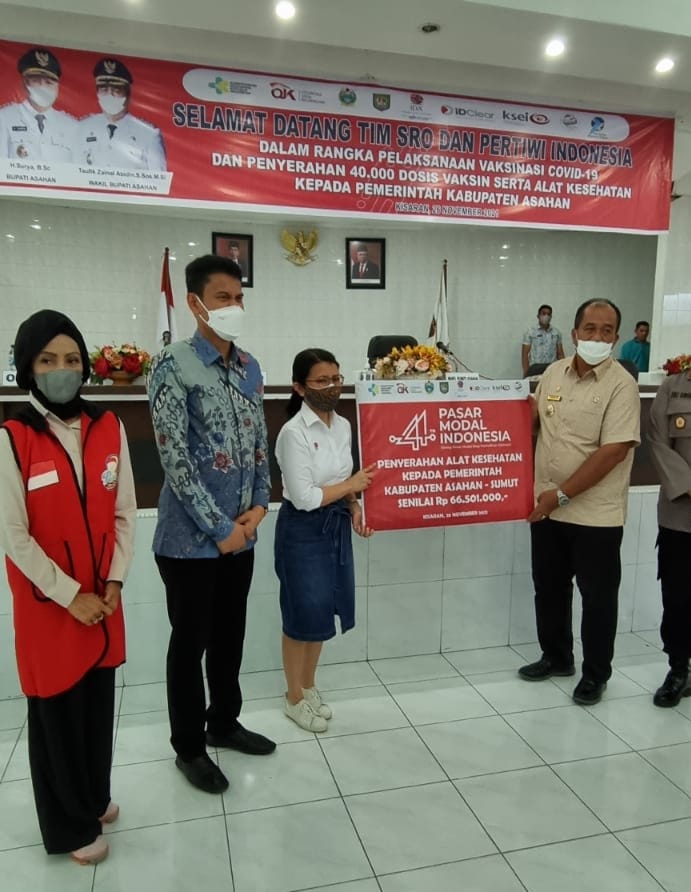 Vaksinasi digelar Pasar Modal Indonesia di Kisaran Jumat (26/11). beritasore/ist