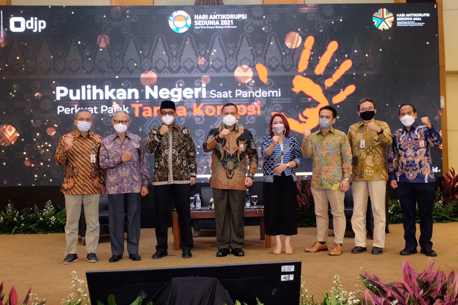 Dirjen Pajak Suryo Utomo pada acara  Antikorupsi Sedunia (Hakordia) 2021 di Jakarta secara online zoom dan offline kemarin. beritasore/ist