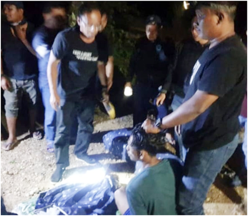 Tim gabungan BNN RI saat menangkap tersangka JUN bersama barang bukti 70 Kg sabu di Gp. Alubue Tuha, Kec. Peureulak Barat, Kab. Aceh Timur. beritasore/ist