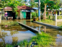 Puluhan Rumah Penduduk Teluk Meku Tergenang Banjir