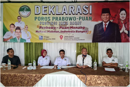 Suasana Deklarasi Prabowo-Puan di Bandung, Jawa Barat, Minggu (21/8/2022). (ant)