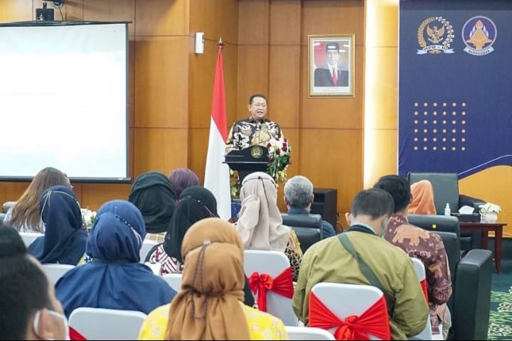Bambang Soesatyo ketika dalam forum tematik Bakohumas MPR RI dengan tema “Sidang Tahunan MPR Sebagai Konvensi Ketatanegaraan” di Jakarta, Kamis (4/8/2022). Beritasore/ist