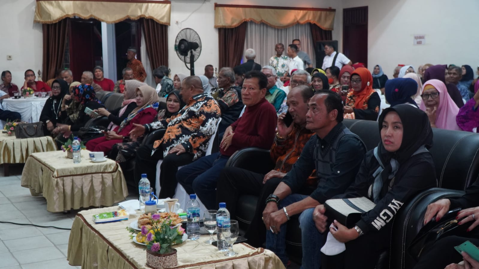 Plt  Bupati Langkat H Syah Afandin SH hadiri acara Reuni Pramuka Pertamina Pangkalan Brandan, di Gedung UDW Kecamatan Babalan, Minggu (14/8/2022) malam. beritasore/ist