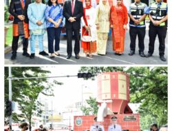 Dirut Perumda Tirtanadi Ikuti Upacara HUT RI Pemprovsu dan Berpartisipasi Mobil Hias