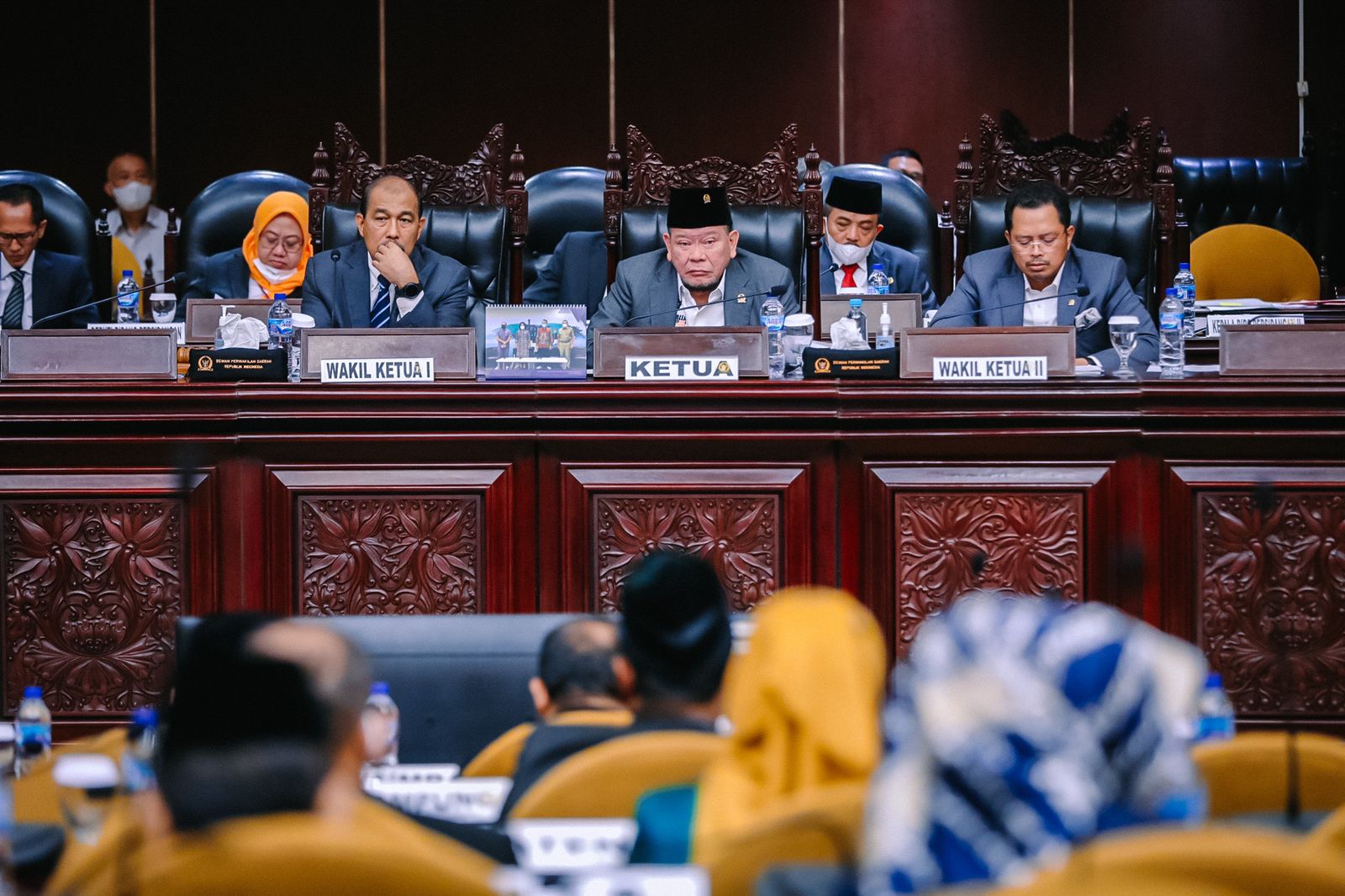 Wakil Ketua DPD RI Nono Sampono saat membuka sidang paripurna di Nusantara III Komplek Parlemen, Jakarta, Senin (22/8). Beritasore/ist