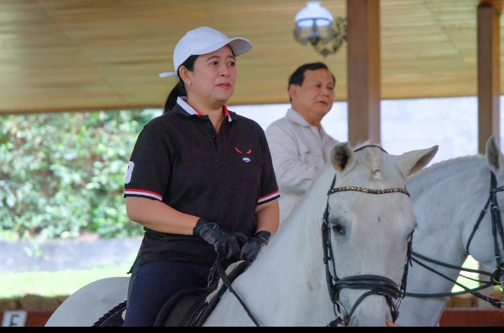 Ketua DPP PDIP Puan Maharani bersama Ketua Umum Gerindra Prabowo Subianto di Hambalang Bogor, Minggu (4/9/2022). beritasore/ist