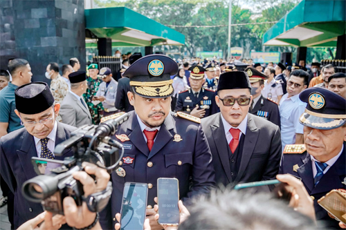 Wali Kota Meda  Bobby Nasution usai mejadi Inspektur Upacara dalam peringatan Hari  Perhubungan Nasional Tingkat Kota Medan Tahun 2022 di Lapang Benteng Medan, Sabtu (17/9).beritasore/ist