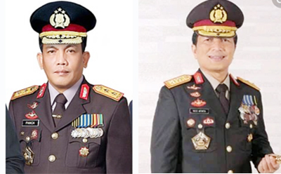 Foto (Kiri) Kapoldan Irjen Pol.RZ.Panca Putra Simanjuntak.M.Si dan Foto  (Kanan) Kapolda Jawa Timur Irjen Pol.Nico Afinta. Beritasore/ist