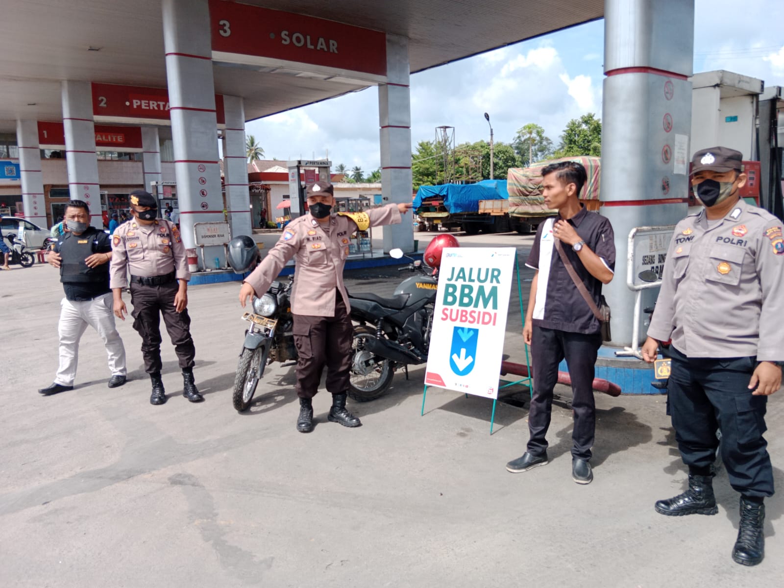 Sat Samapta & Jajaran Polsek Batu Bara giat Deteksi BBM di Wilkum Polres Batu Bara Selasa (06/9/’2022).beritasore/alirsyah
