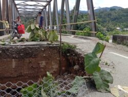 Oprit jembatan Kute Mamas Ambruk,  Pihak BPBD Dan  PUPR Agara Turun Tangan