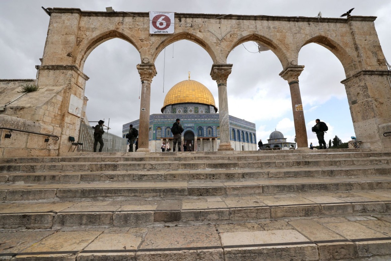 Pasukan Israel Berjaga Di Masjid Al Aqsa.beritasore/ist