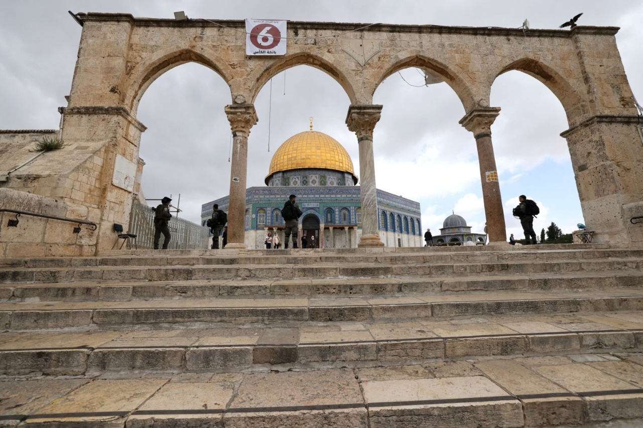 Pasukan Israel Berjaga Di Masjid Al Aqsa.beritasore/ist