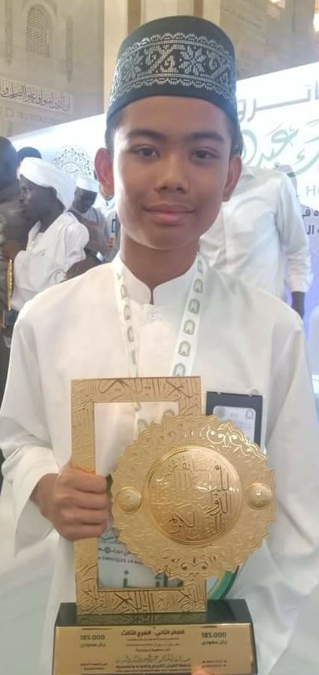 Zahran Auzan juara tahfiz quran Internasional. beritasore/ist