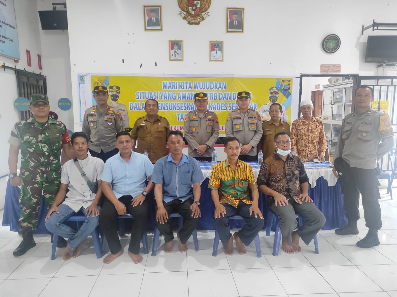 Rapat Koordinasi terkait Pilkades di Desa Antara Kecamatan Lima Puluh,Selasa (27/9/2022).beritasore/alirsyah