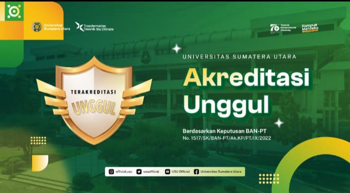USU berhasil meraih akreditasi Unggul dari BAN-PT. beritasore/ist