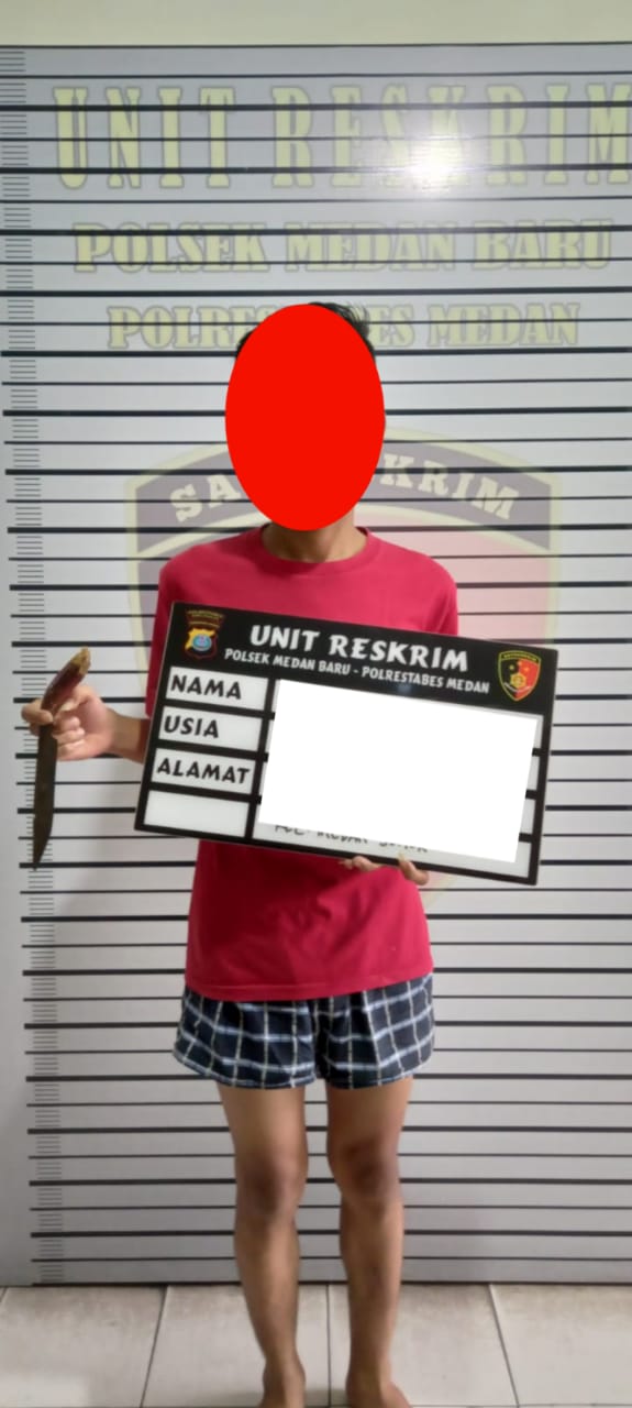 AG di amankan di Polsek Medan Baru, Senin (3/10). beritasore/Ist