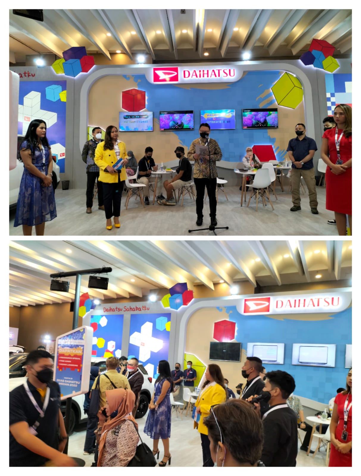 Edy Susanto, selalu Kepala Wilayah Sumatera PT Astra Internasional Tbk Daihatsu Sales Operation berbicara kepada wartawan di GIIAS, Hotel Santika Dyandra Medan Rabu (5/10/2022) sore. beritasore/laswie wakid