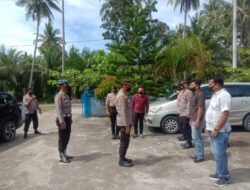 Pilkades Kondusif, Polsek Lab.Ruku Gelar Apel