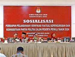 KPU Batu Bara Gelar Sosialisasi Verifikasi Faktual Parpol