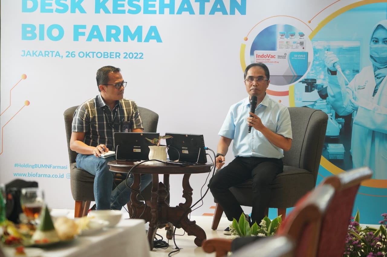 Dirut PT Bio Farma (Persero) Honesti Basyir pada media gathering di Jakarta Rabu (26/10/2022). beritasore/ist