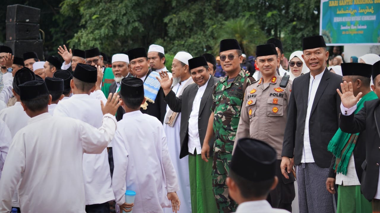  Upacara peringatan HSN  di Alun-alun T Amir Hamzah Stabat, Sabtu( 22/1/2022). beritasore/ist