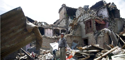 Ilustrasi. Gempa Nepal. (rtr)