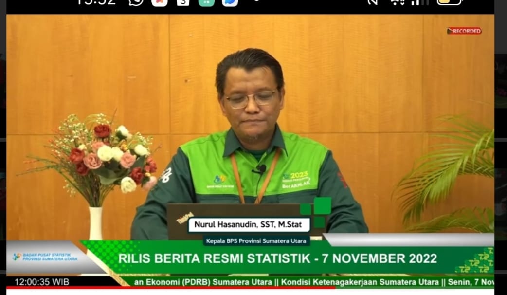 Kepala BPS Sumut Nurul Hasanudin