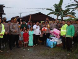 Kapolres Batu Bara & Pejabat Utama Kunjungi Korban Pasang Perbani