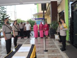 Polres Batu Bara Pimpin Upacara Sertijab Kasat Lantas
