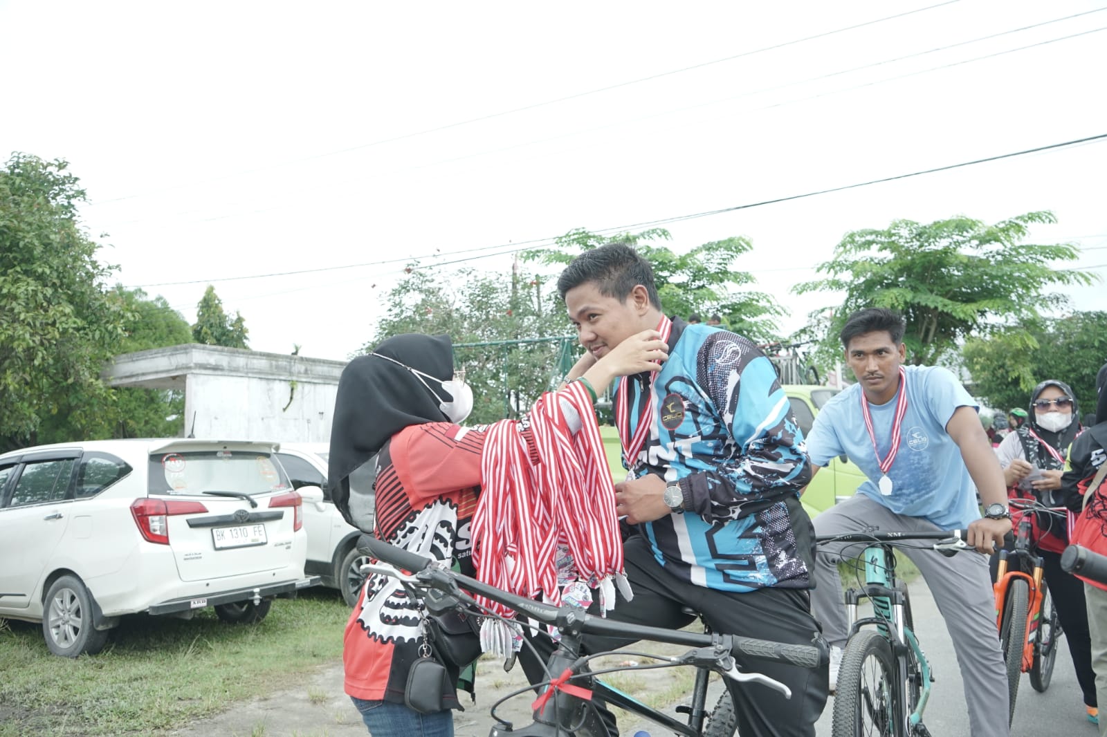 Founder Celio Parfum Muhammad Arfai peserta Gowes jelajahi Negeri Batu Bara Jilid 2 Minggu (13/11/2022). beritasore/alirsyah