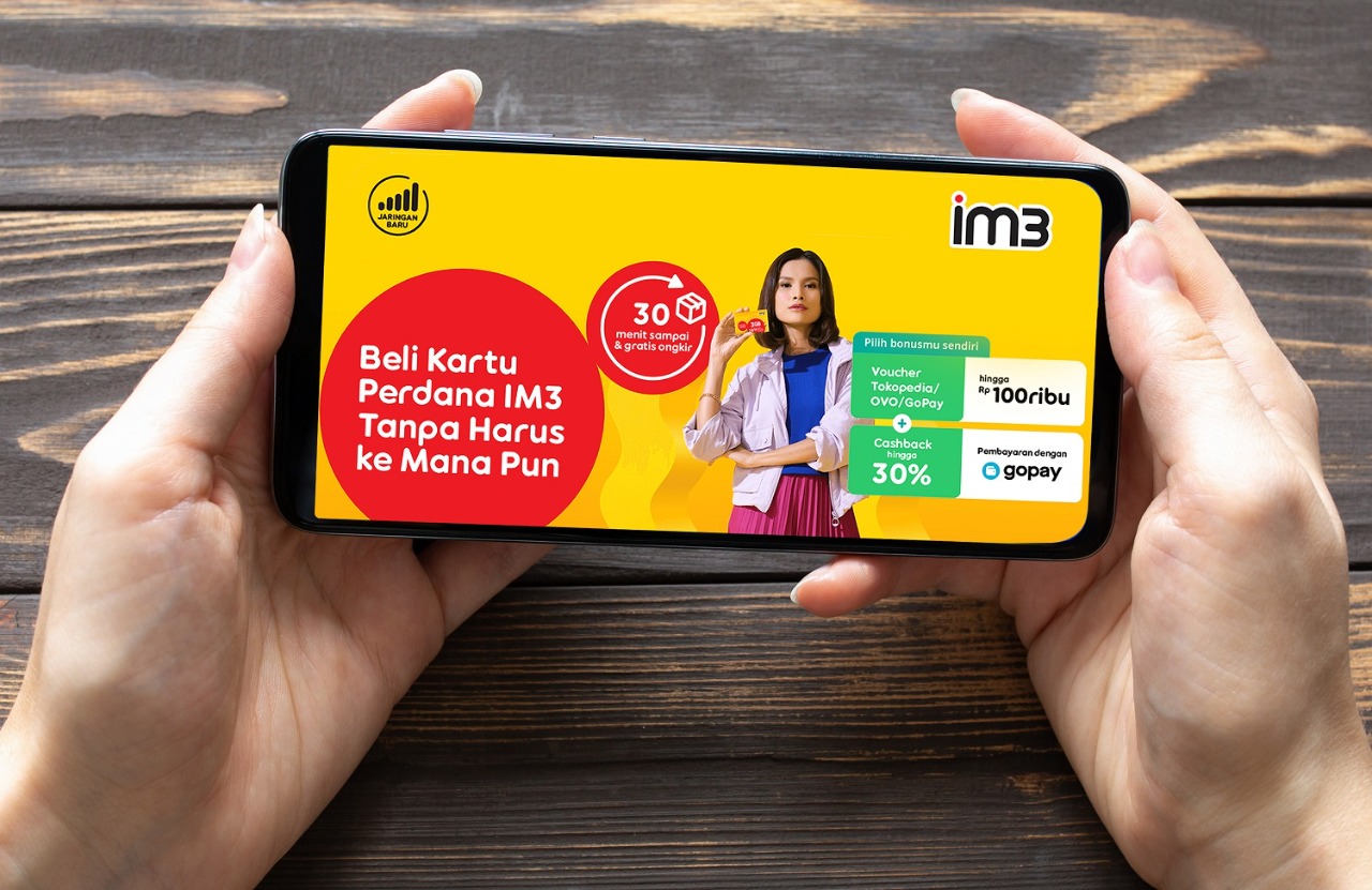 Berita Sore/ist Kini pelanggan IM3 dapat menggunakan pilihan pengiriman instan 30 menit untuk pembelian kartu SIM prabayar dan pascabayar.