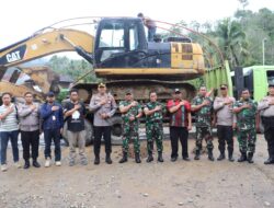 Kapolres Madina-Dandim 0212/TS Amankan Barbut Tambang Ilegal