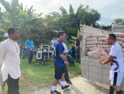 Kapolres Batu Bara Bantu Madrasah Al-Insan Nul 100 Sak Semen