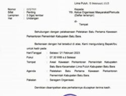 Selasa, Peletakan Batu Pertama Pembangunan Kantor Bupati Batu Bara