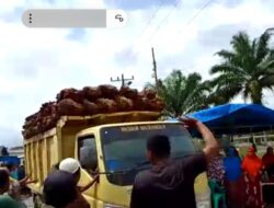 Warga Singkuang 1 Memaksa Putar  3 Truk TBS PT RPR
