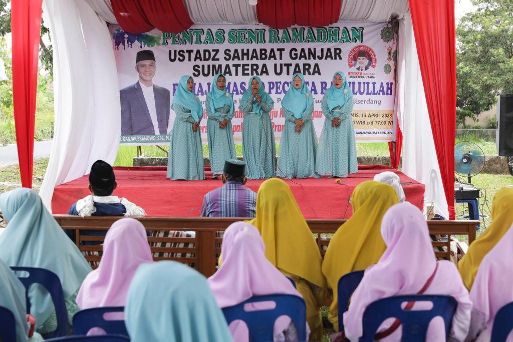 Usbat Ganjar Adakan Pentas Seni Ramadan Bareng Remaja Masjid di Deli Serdang