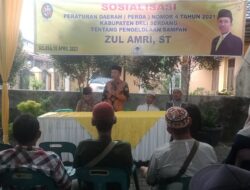 Zul Amri Sosialisasikan Perda No 4 Tahun 2021 Pengelolaan Sampah