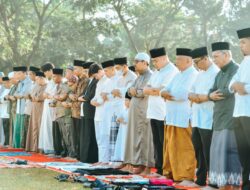 Bupati Batu Bara Shalat Idul Fitri Disimpang Dolok