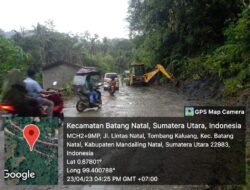 Longsor Batangnatal Sudah Lancar