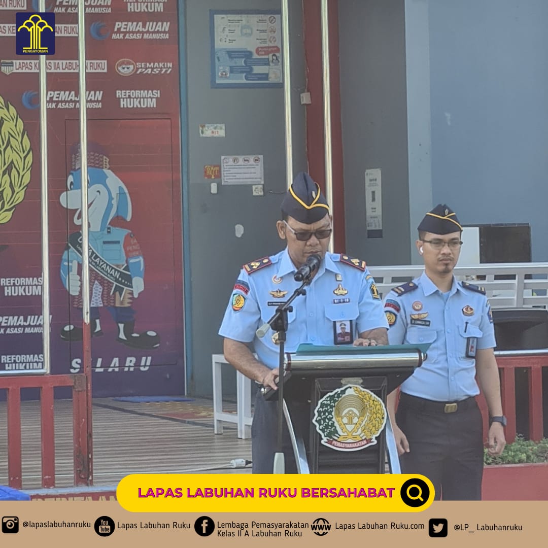 EP Prayer Manik Kalapas Kls IIA Labuhan Ruku Kabupaten Batu Bara giat Deklarasi Zero Haliner di Lapas Kls IIA Labuhan Ruku Kecamatan Talawi Kabupaten Batu Bara Selasa (16/5-2023). beritasore/alirsyah